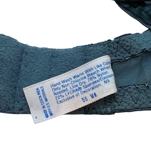 Maidenform Shimmer Seduction Underwire Bra 36D Blue Sheer Swirl Design - Picture 3 of 5